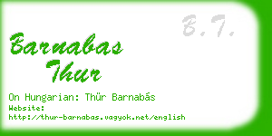 barnabas thur business card